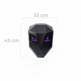 Maleta Mediana Led Negra Ojos
