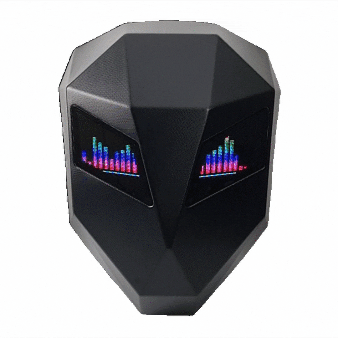 Maleta Mediana Led Negra Ojos