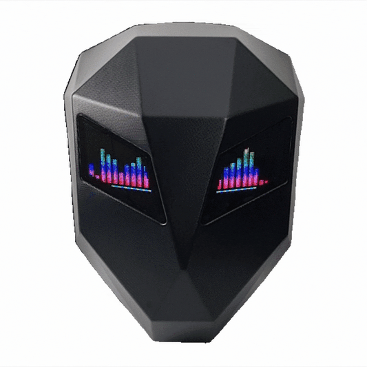Maleta Mediana Led Negra Ojos