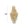 Dije Mano Hamsa Pequeña Pulsera Dorado Rodinado