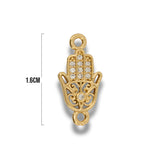Dije Mano Hamsa Pequeña Pulsera Dorado Rodinado