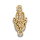 Dije Mano Hamsa Pequeña Pulsera Dorado Rodinado