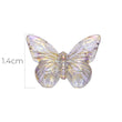 Mariposa Pasador Acrílica Blanca Boreal
