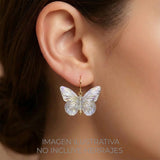 Mariposa Pasador Acrílica Blanca Boreal