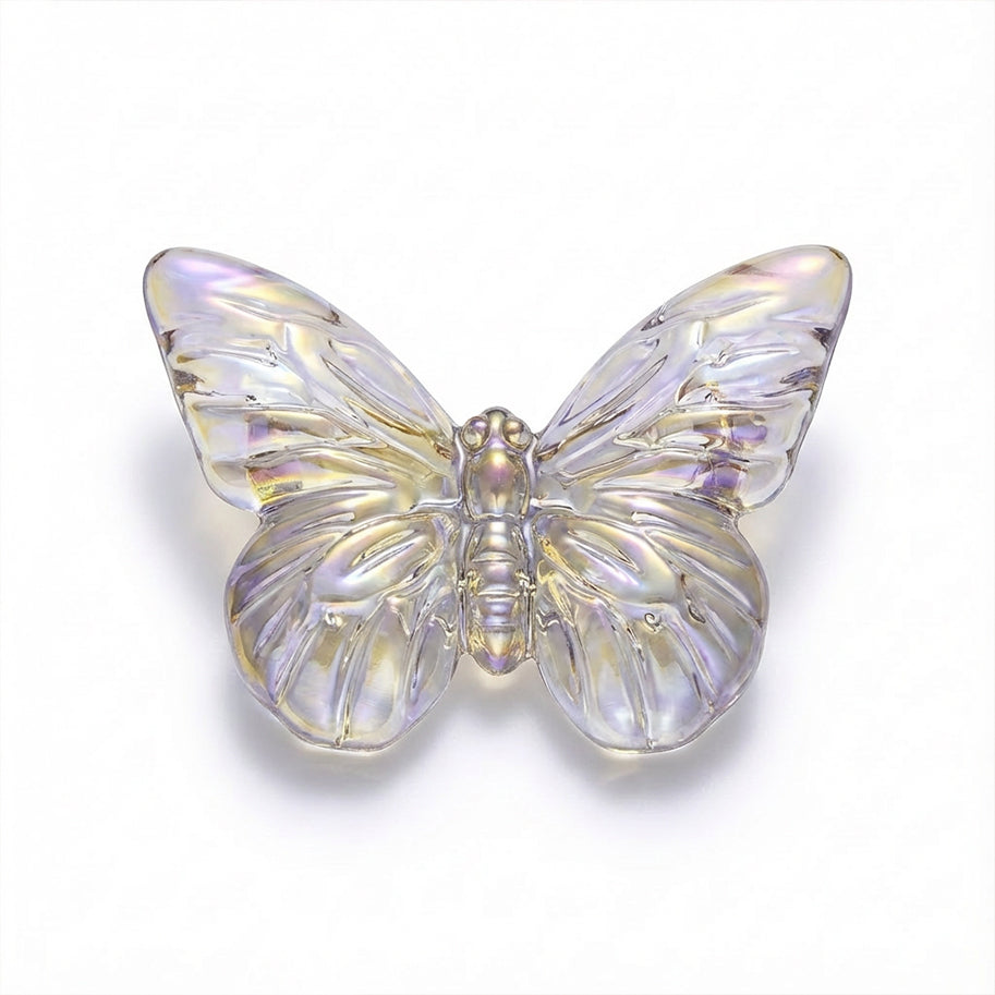 Mariposa Pasador Acrílica Blanca Boreal