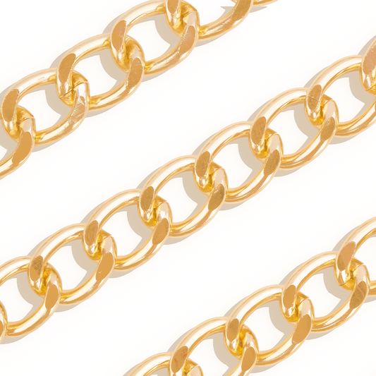 Cadena Eslabón Martillado En Aluminio x Metro