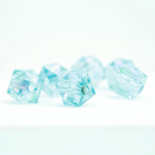 Cubo Faceteado Azul Boreal 10mm