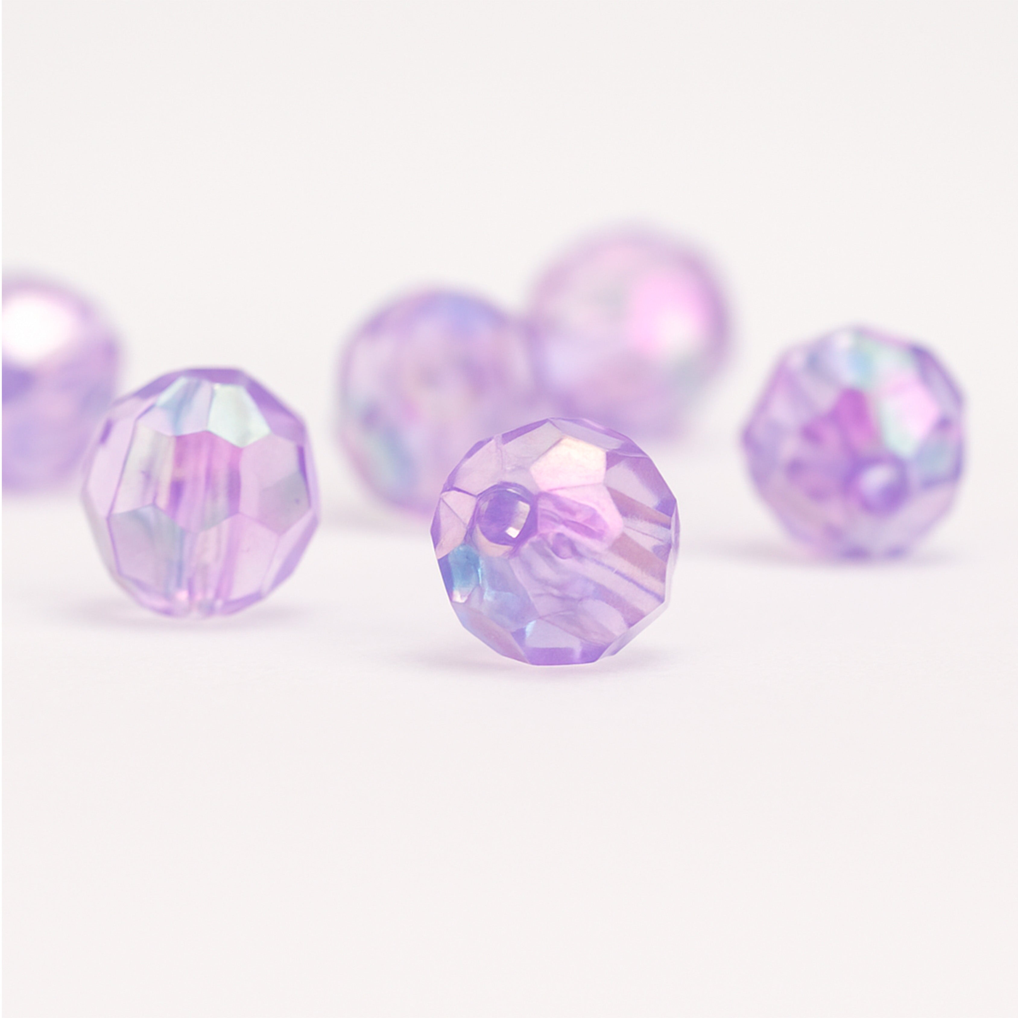 Bola Faceteada Lila Boreal 8mm