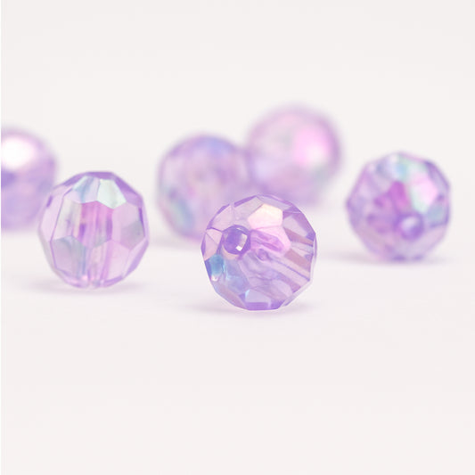 Bola Faceteada Lila Boreal 8mm