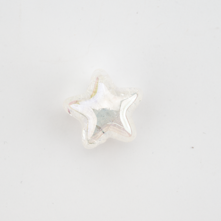 Estrella Craquelada Pasador Acrílico Perlado Surtido x Unidad