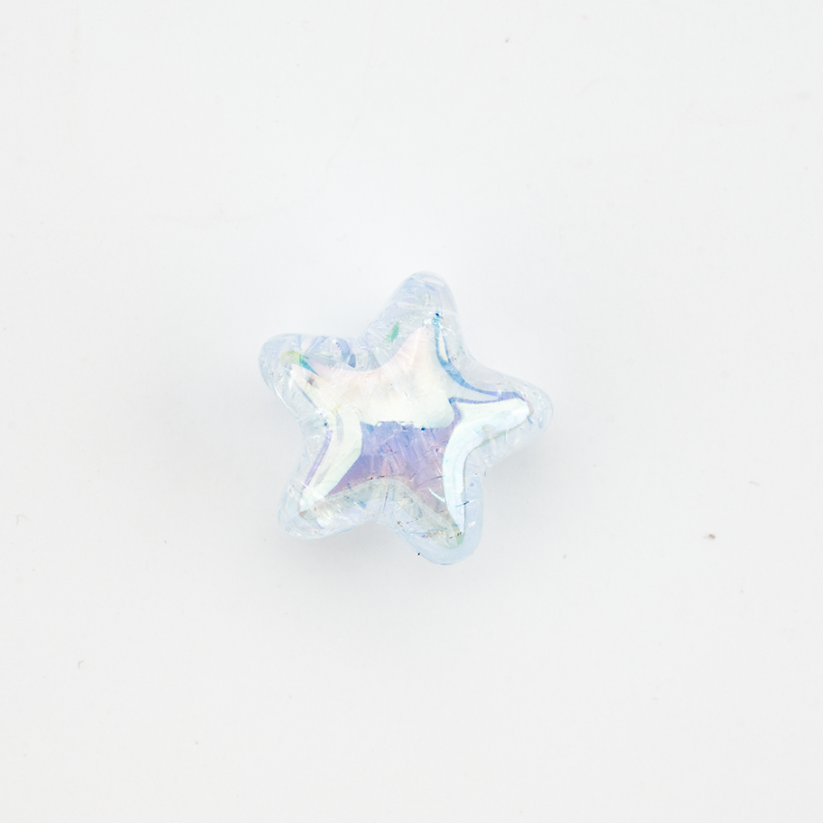 Estrella Craquelada Pasador Acrílico Perlado Surtido x Unidad