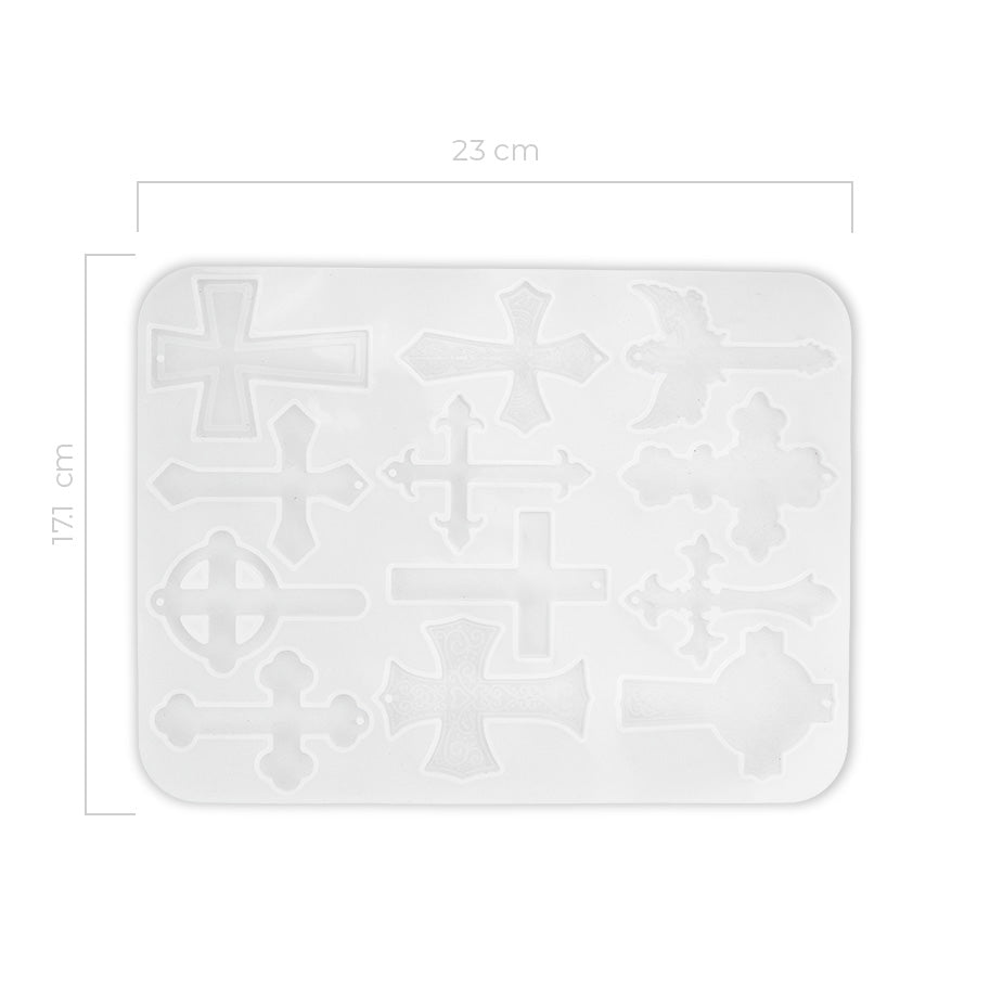 Molde De Silicona Cruces 17cmx23cm Para Resina