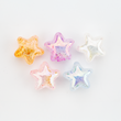 Estrella Craquelada Pasador Acrílico Perlado Surtido x Unidad