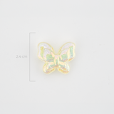 Mariposa Craquelada Pasador Acrílico Perlado Surtido x Unidad