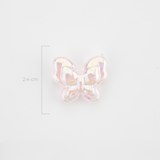 Mariposa Craquelada Pasador Acrílico Perlado Surtido x Unidad