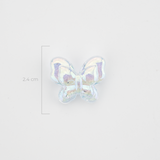 Mariposa Craquelada Pasador Acrílico Perlado Surtido x Unidad