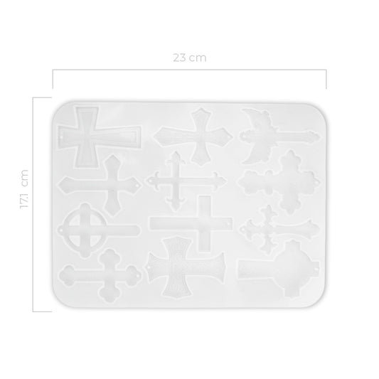 Molde De Silicona Cruces 17cmx23cm Para Resina