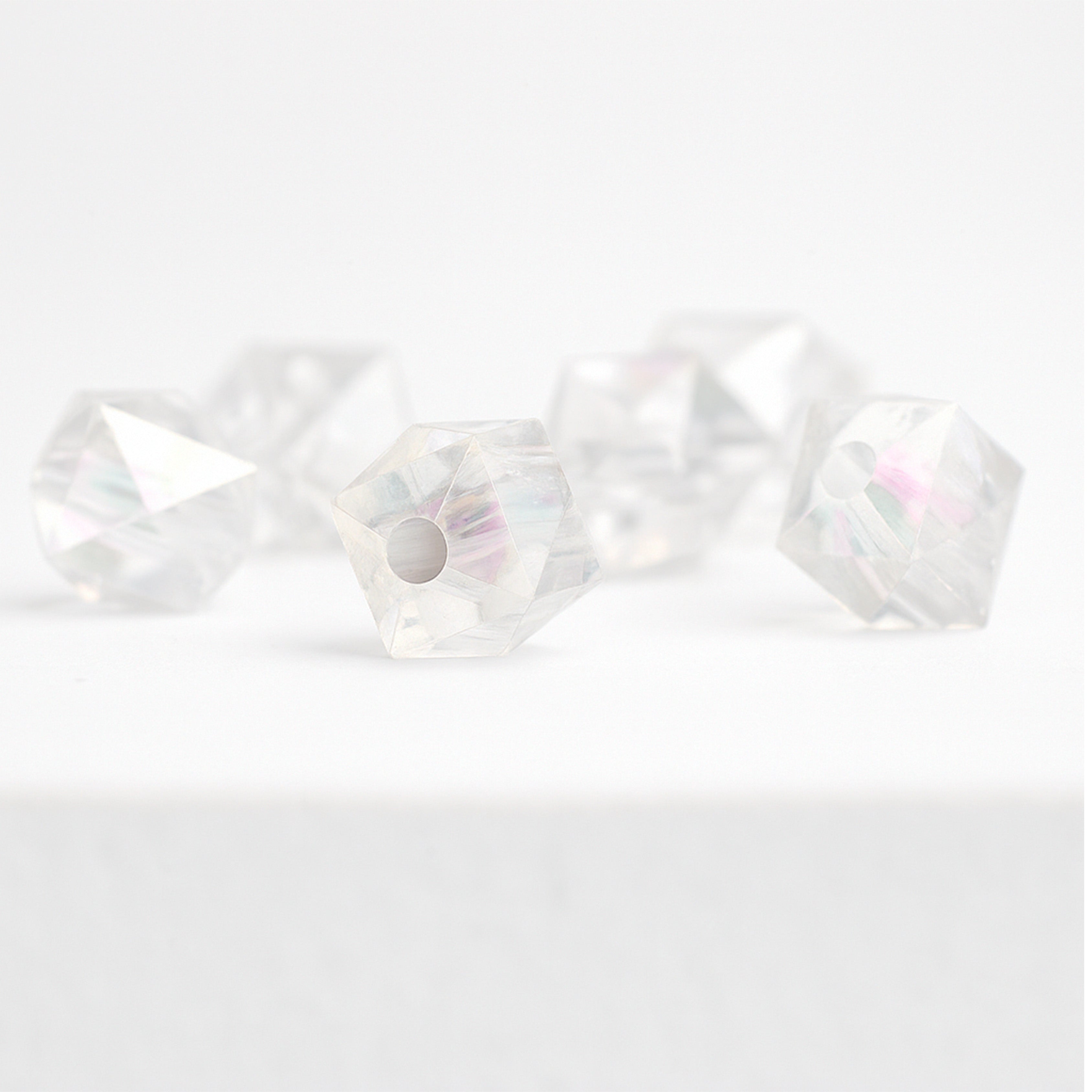 Cubo Faceteado Blanco Boreal 10mm