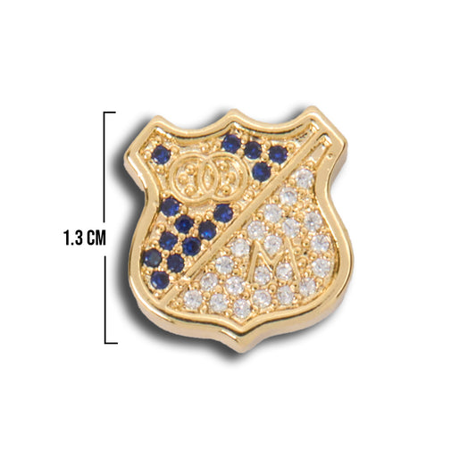 Dije Escudo Millonarios Dorado Rodinado