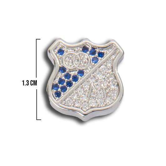 Dije Escudo Millonarios Plateado Rodinado