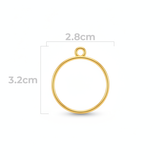 Molde Base Circulo Silueta 3.2cm En Aleación Para Resina
