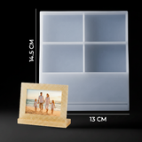 Molde De Silicona 01 Para Marco De Fotos 14.5cm x 13cm Para Resina