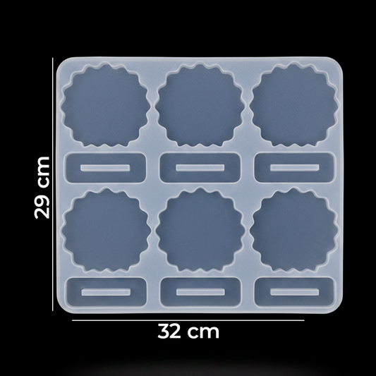 Molde De Silicona 02 Para Marco De Fotos 32cm x 29cm Para Resina