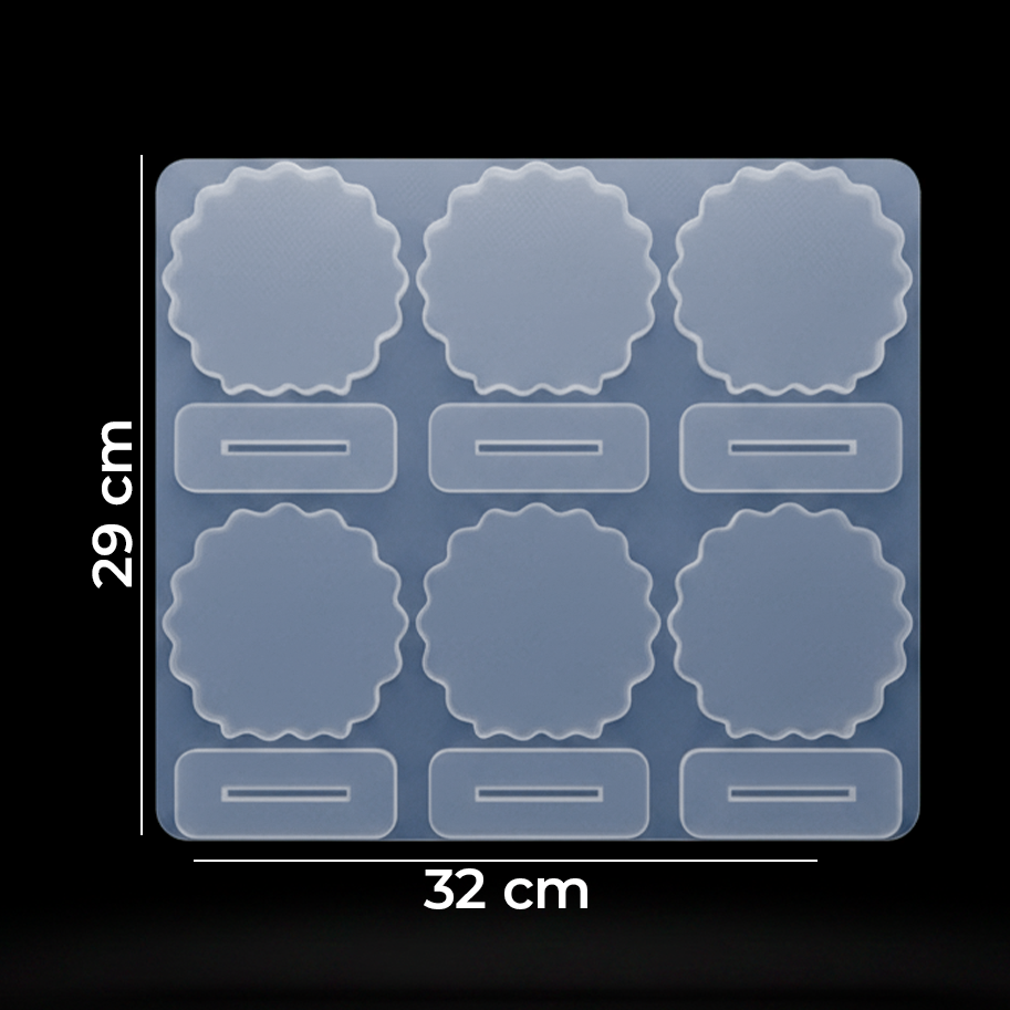 Molde De Silicona 02 Para Marco De Fotos 32cm x 29cm Para Resina