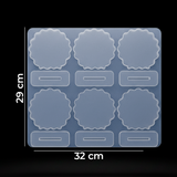Molde De Silicona 02 Para Marco De Fotos 32cm x 29cm Para Resina