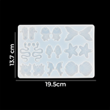 Molde De Silicona Animales De Mar 01 19cm x 13cm Para Resina