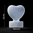 Molde De Silicona Corazón Pequeño + Base Para Marco De Fotos Para Resina