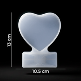 Molde De Silicona Corazón Pequeño + Base Para Marco De Fotos Para Resina