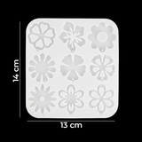 Molde De Silicona Flores 13cm x 14cm Para Resina