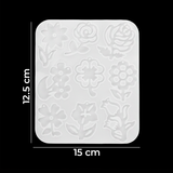 Molde De Silicona Flores Completas 15cm x 12cm Para Resina