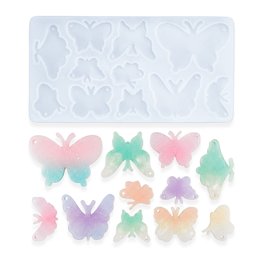 Molde De Silicona Mariposas 15cm x 7.7 cm Para Resina