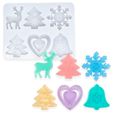 Molde De Silicona Navideño 12.5 x 16 cm Para Resina