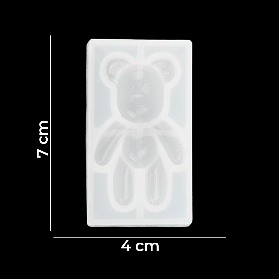Molde De Silicona Oso KW 4cm x 7cm Para Resina