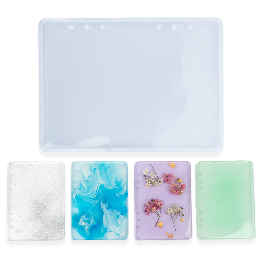 Molde De Silicona Para Portada De Agenda A5 16 x 22 Cm + 2 Aros Triples Para Argollar