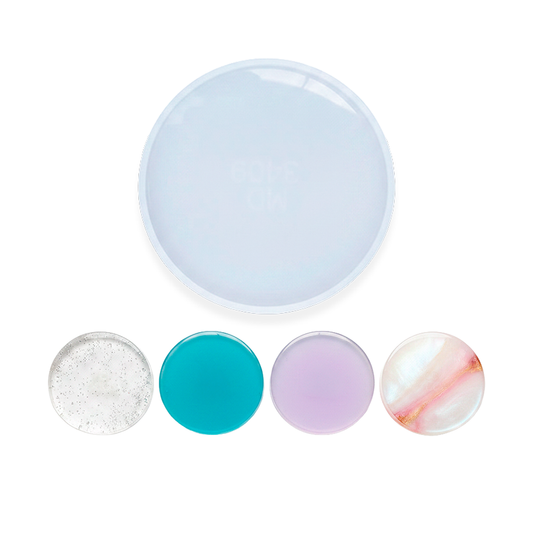 Molde De Silicona Portavasos Circular 12.5 cm Para Resina