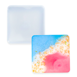 Molde De Silicona Portavasos Cuadrado 12.5 cm Para Resina