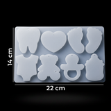 Molde De Silicona Recordatorio De Bebes 22Cm x 14Cm Para Resina