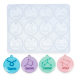 Molde De Silicona Signos Zodiacales 11.5 x 8.5 cm Para Resina