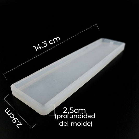 Molde De Silicona Separador De Libros 14x2cm Para Resina