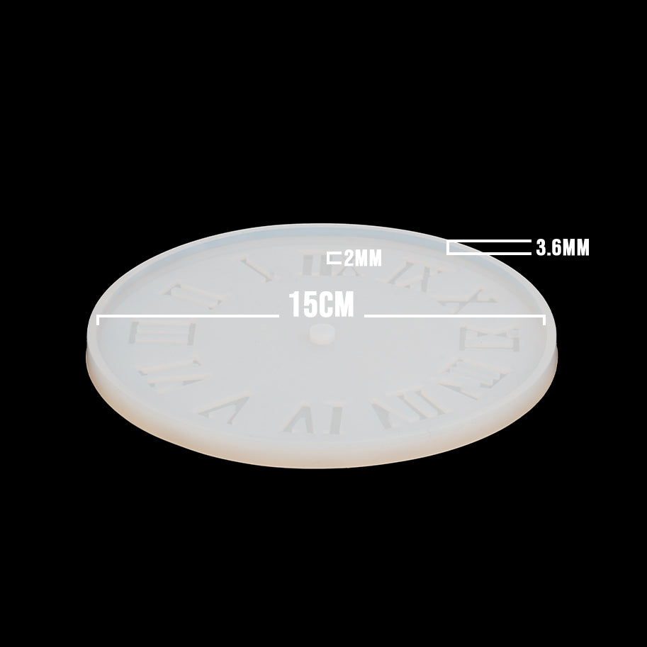 Molde De Silicona Reloj Para Pared 15.5 Cm Para Resina