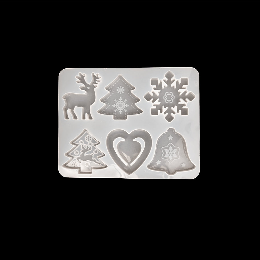 Molde De Silicona Navideño 12.5 x 16 cm Para Resina