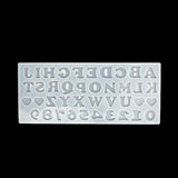 Molde De Silicona Abecedario y Números 11 x 25 Cm Para Resina