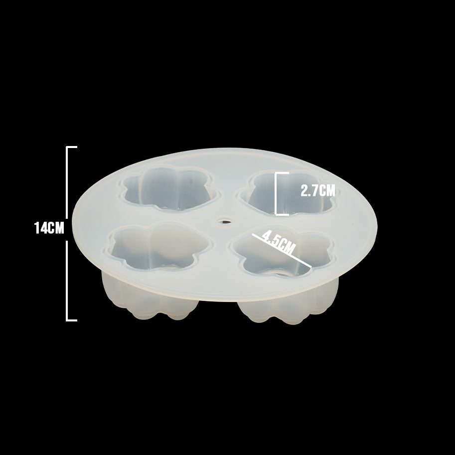 Molde De Silicona x 4 Huellas 14 cm Para Resina / 14cm