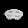 Molde De Silicona x 4 Huellas 14 cm Para Resina / 14cm