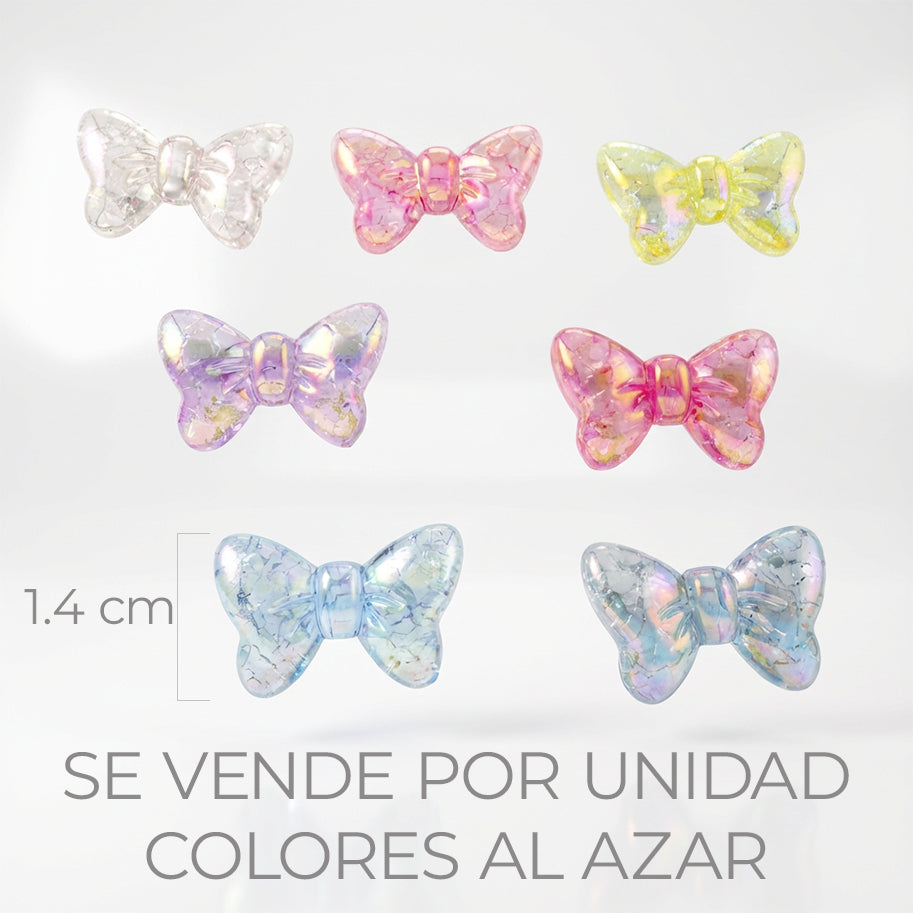 Moño Craquelado Pasador Acrílico Perlado Surtido x Unidad