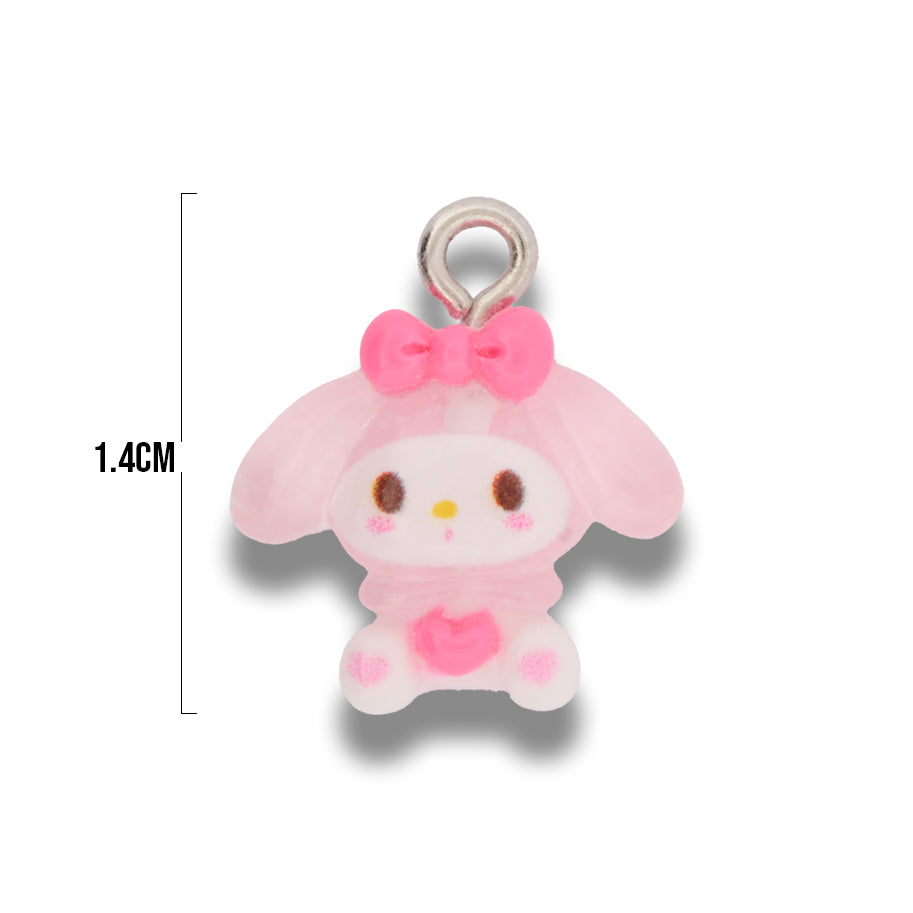 Dije Acrílico My Melody Corazón Transparente